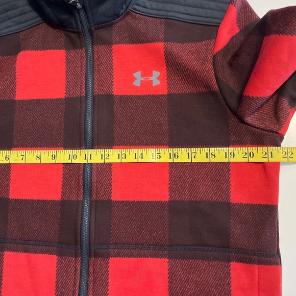 Under Armour ColdGear Men's M Flannel Field Jacket Red Black New NWT $95 - Picture 7 of 8